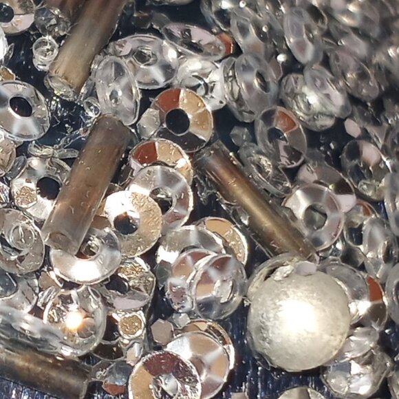 Lux Christmas balls - blue satin   *** - Picture 12 of 13